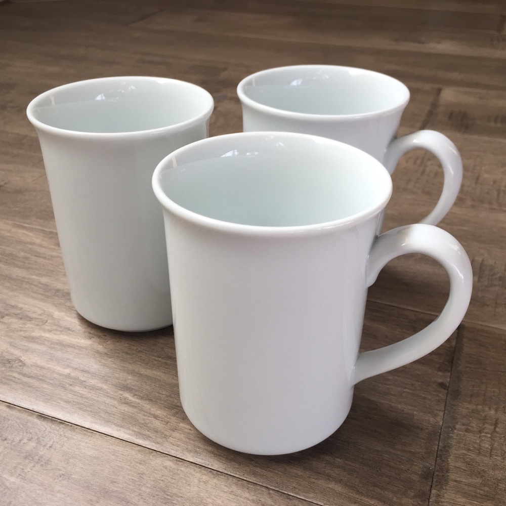 Sur la Table White 8 oz Mug, Set of 3
